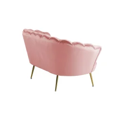 Bank Chanelle Velvet Roze 136 cm