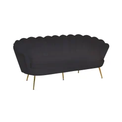 Bank Chanelle Velvet Zwart 180 cm