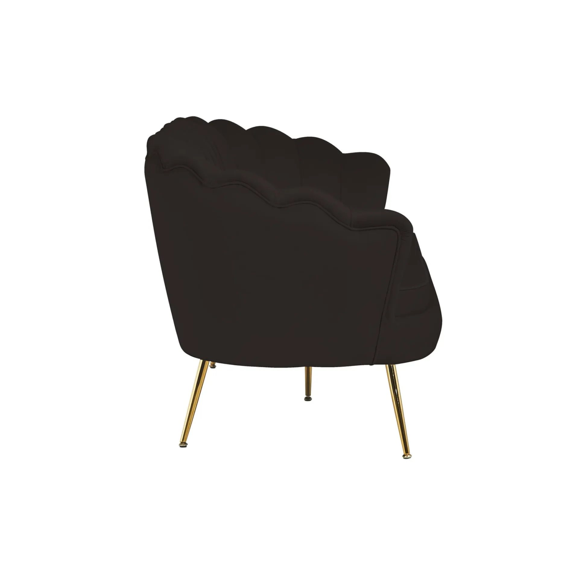 Bank Chanelle Velvet Zwart 180 cm