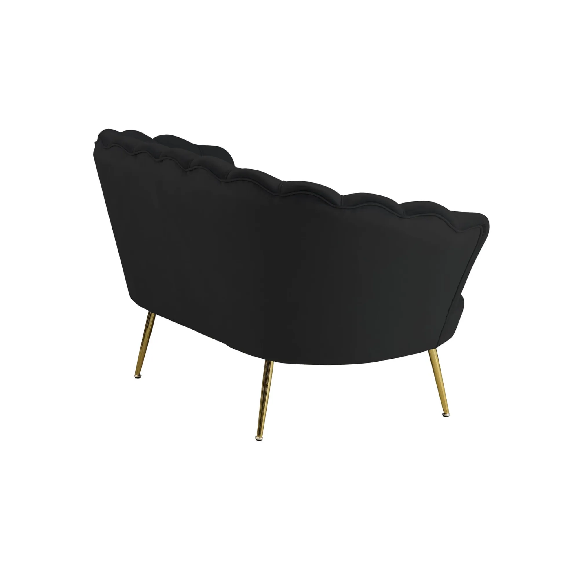 Bank Chanelle Velvet Zwart 136 cm