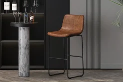 Barkruk Andrew Cognac – Set van 2