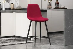 Barkruk Aylin Bordeaux – Set van 4