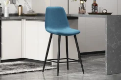 Barkruk Aylin Lichtblauw – Set van 4