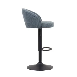 Barkruk Babet Blauw Bouclé – Set van 2