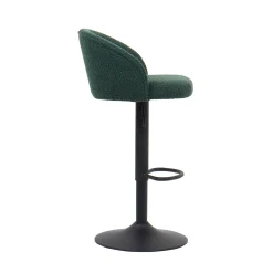 Barkruk Babet Groen Bouclé – Set van 2