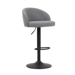 Barkruk Babet Lichtgrijs Bouclé – Set van 2