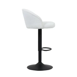 Barkruk Babet Wit Bouclé – Set van 2