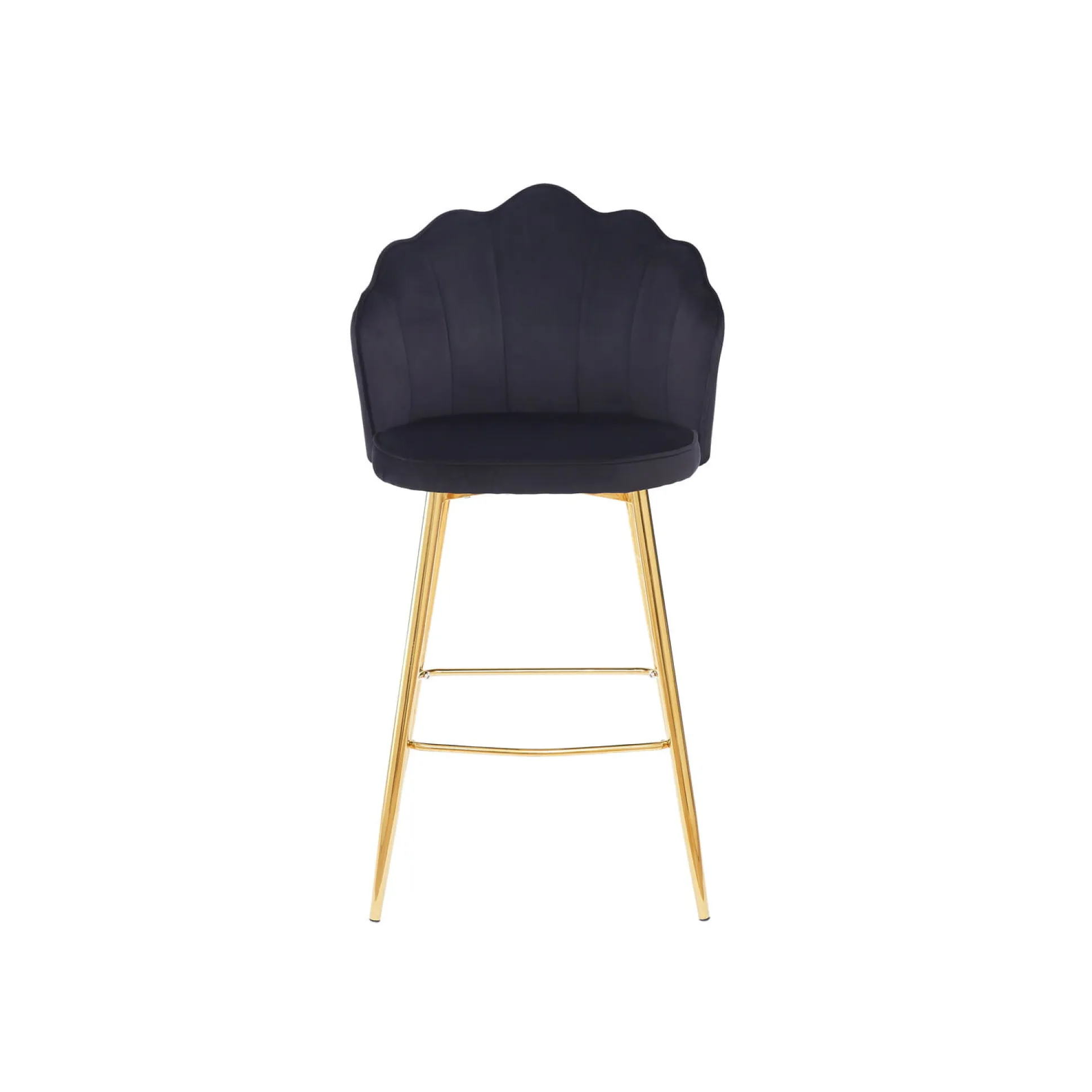 Barkruk Chanelle Velvet Zwart – Set van 2