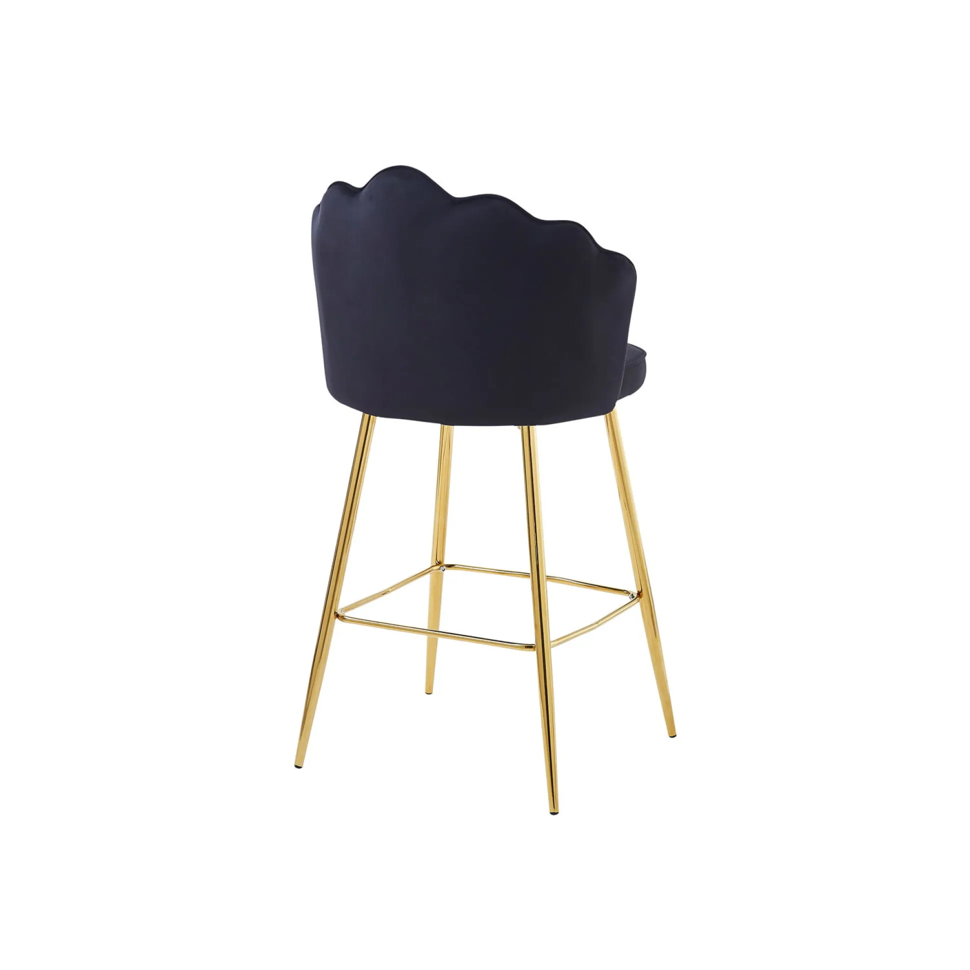 Barkruk Chanelle Velvet Zwart – Set van 2