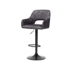 Barkruk Céline Antraciet Velours – Set van 2