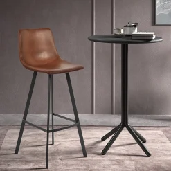 Barkruk Ferry Cognac – Laag – Set van 2