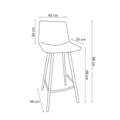 Barkruk Ferry Zwart – Hoog – Set van 2