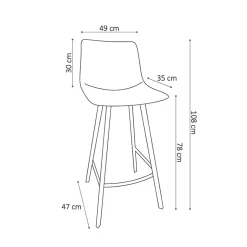 Barkruk Ferry Zwart – Laag – Set van 2