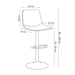 Barkruk Jeroen Cognac – Set van 2