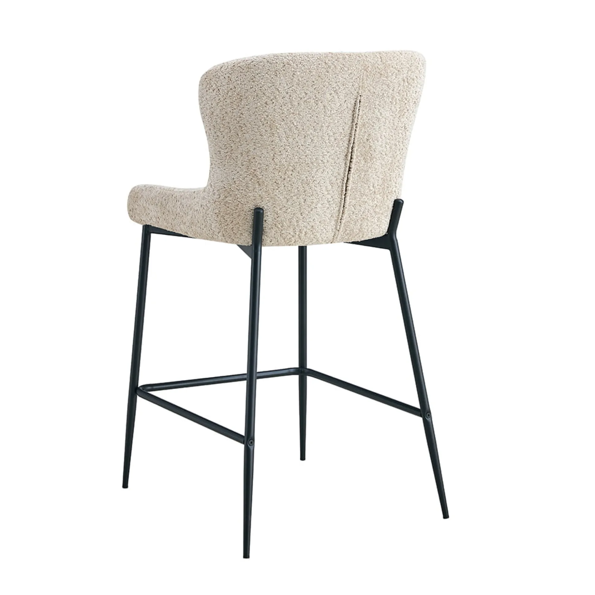 Barkruk Jolie Bouclé Beige – Set van 2