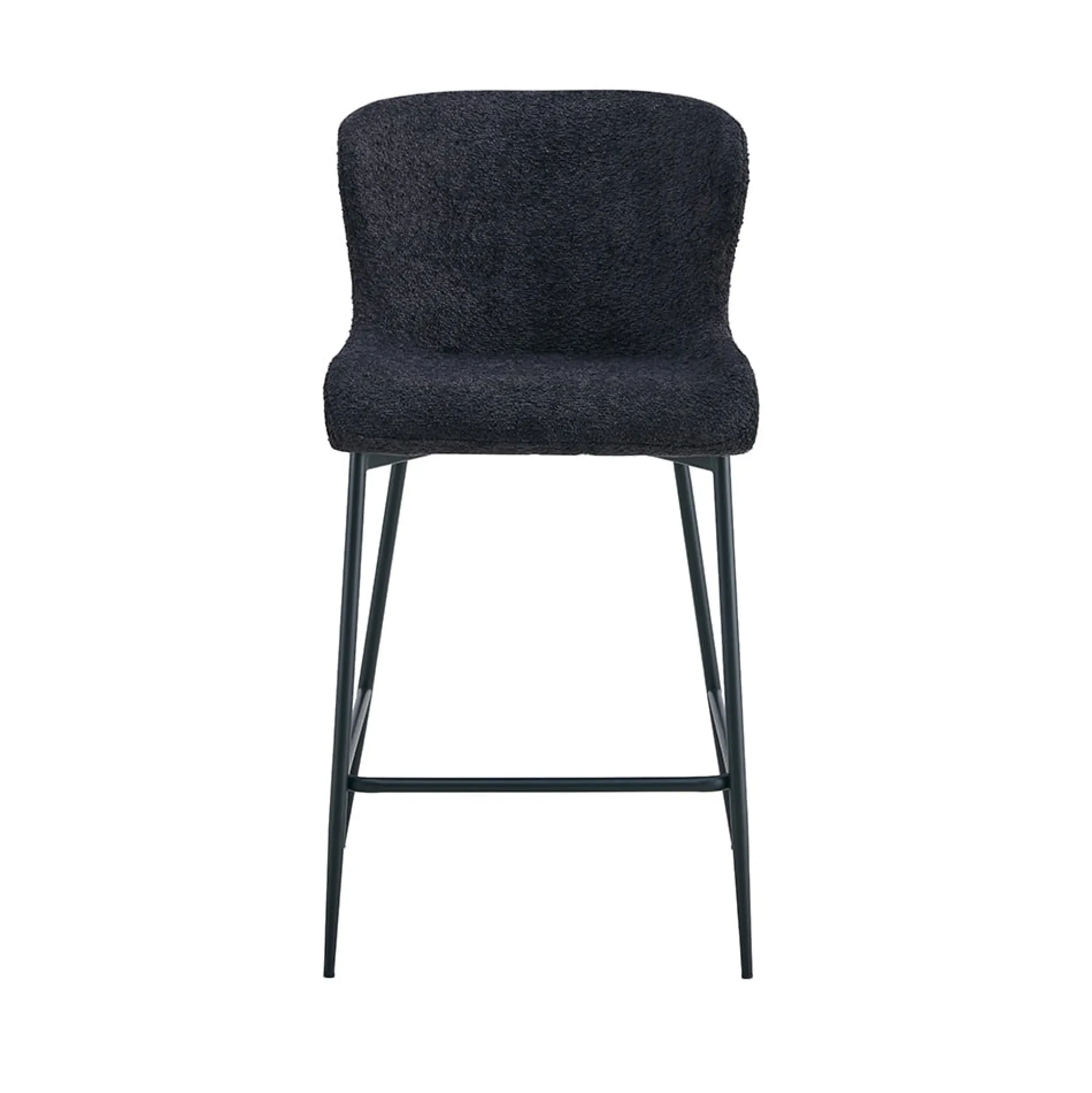 Barkruk Jolie Bouclé Donkergrijs – Set van 2