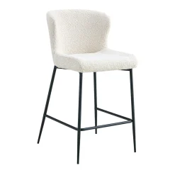 Barkruk Jolie Bouclé Ecru – Set van 2