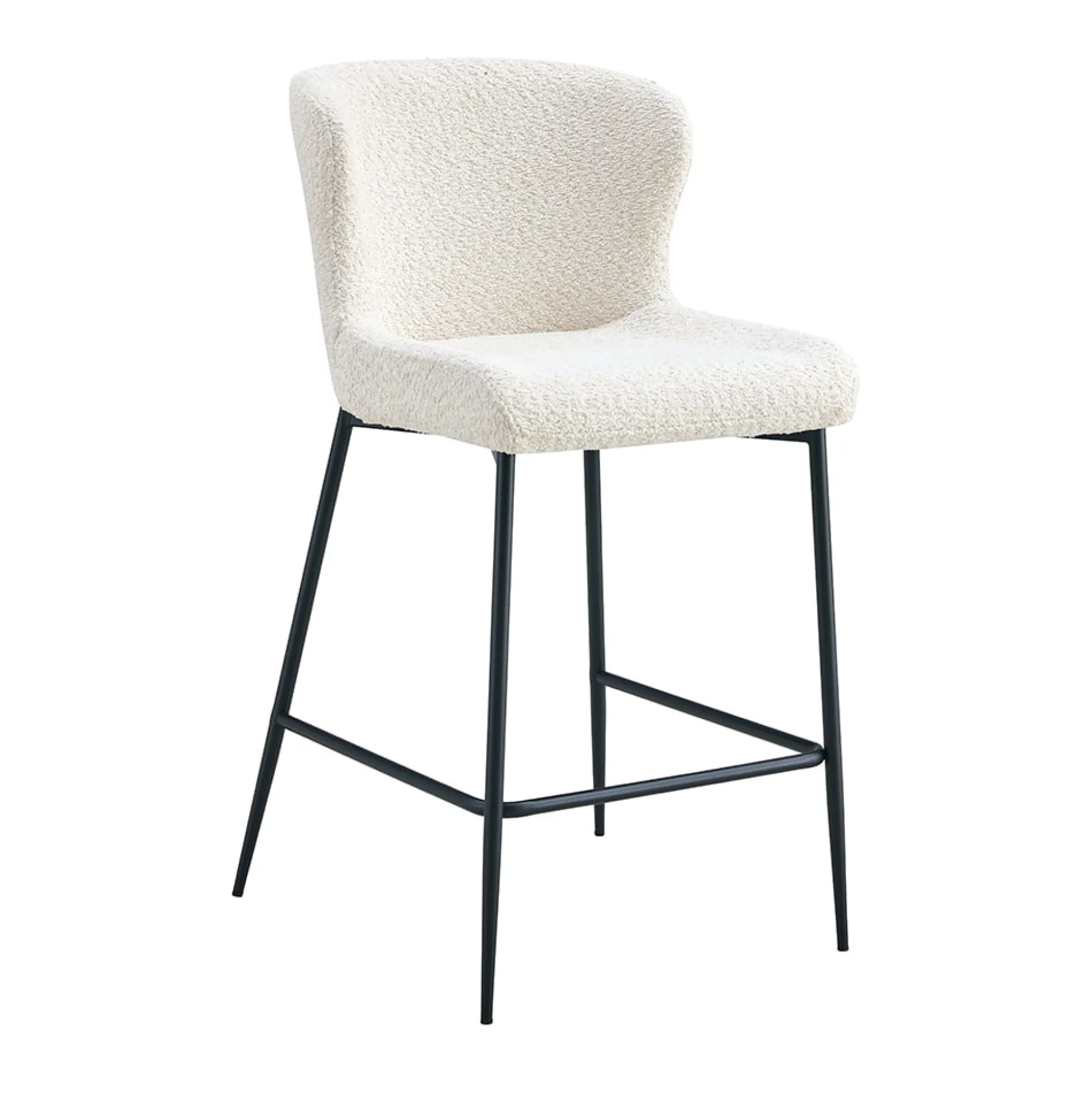 Barkruk Jolie Bouclé Ecru – Set van 2