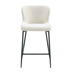 Barkruk Jolie Bouclé Ecru – Set van 2