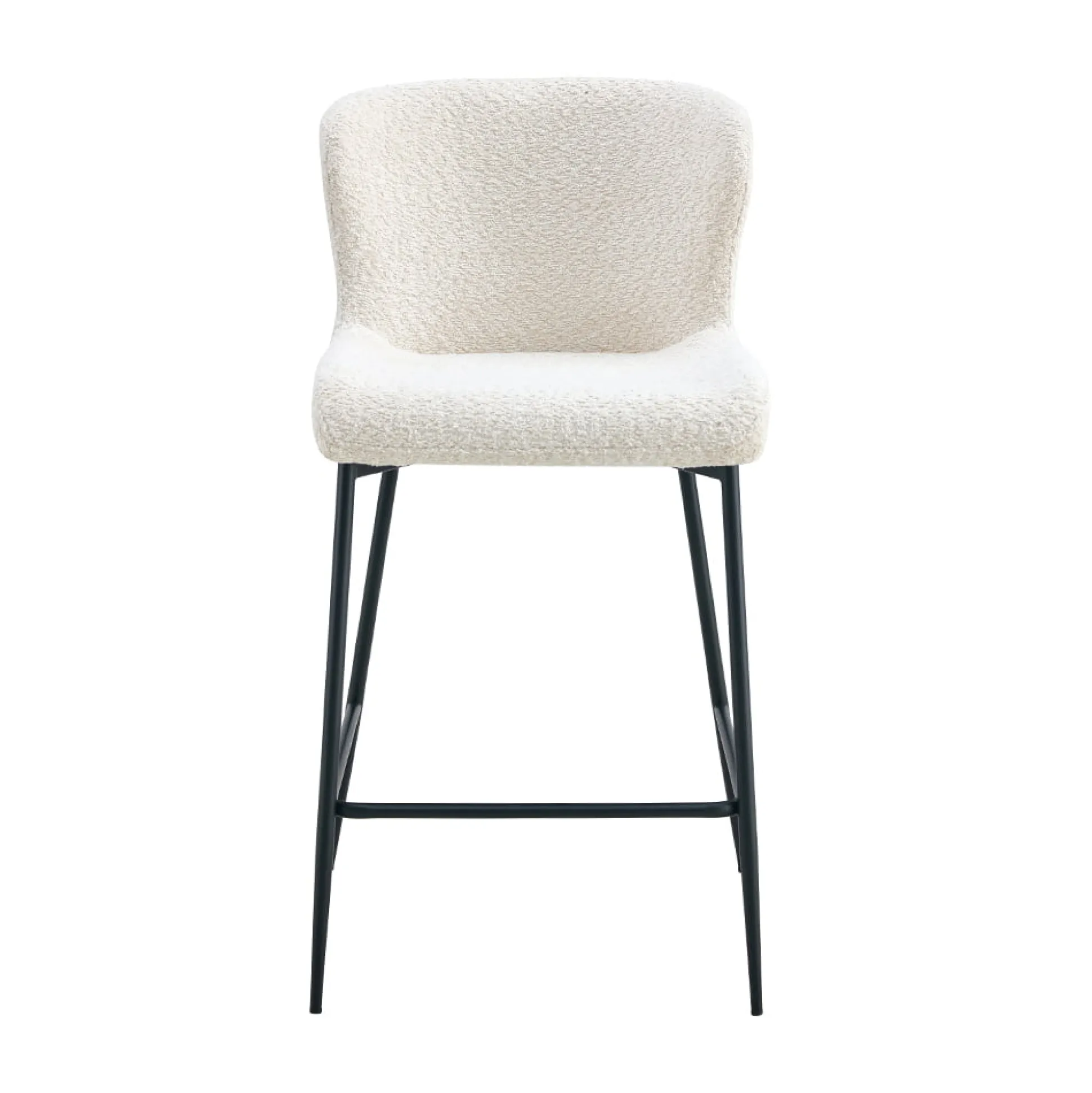 Barkruk Jolie Bouclé Ecru – Set van 2