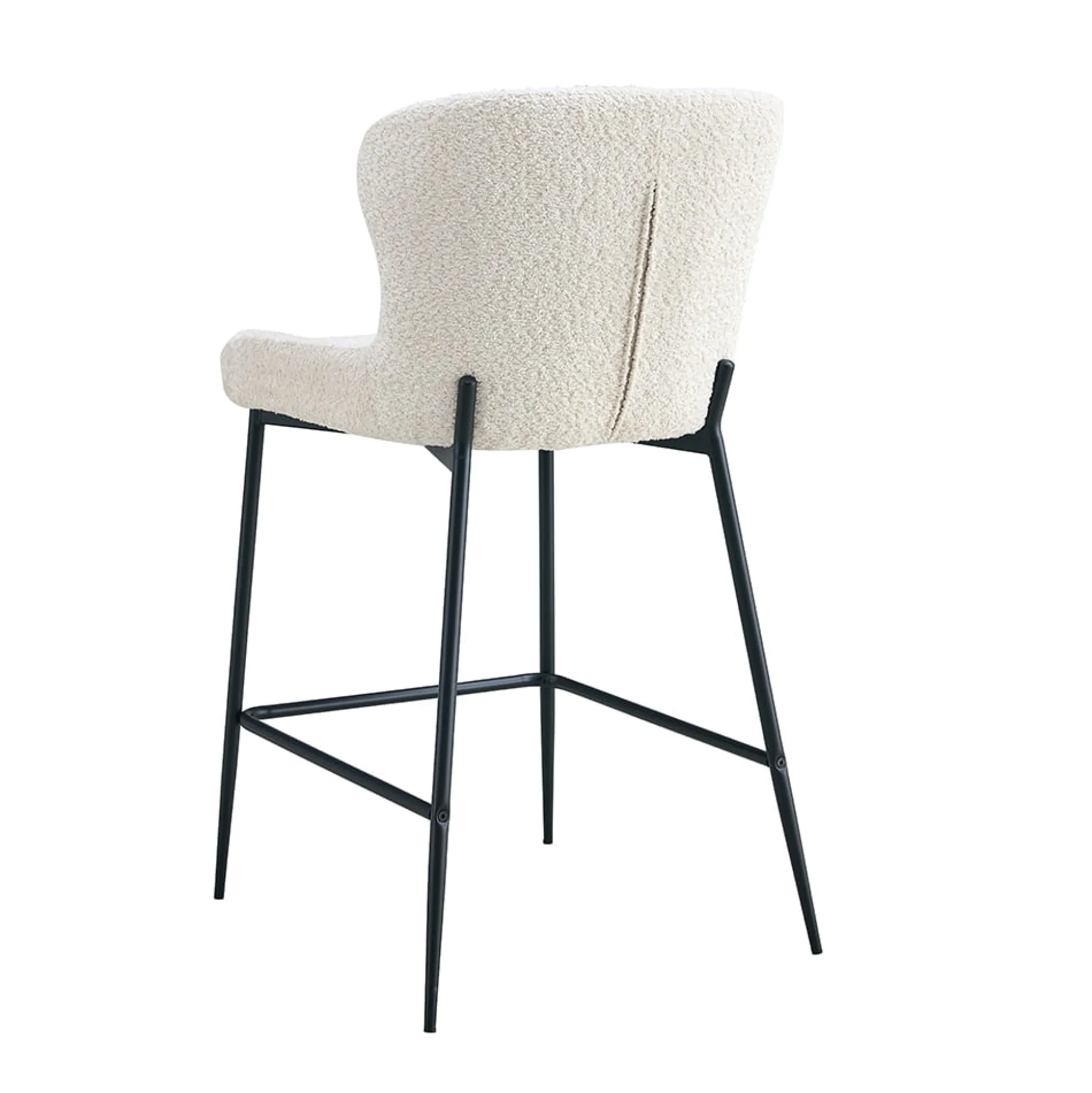 Barkruk Jolie Bouclé Ecru – Set van 2