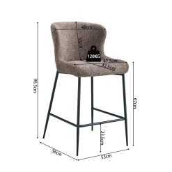 Barkruk Jolie Bouclé Zand – Set van 2