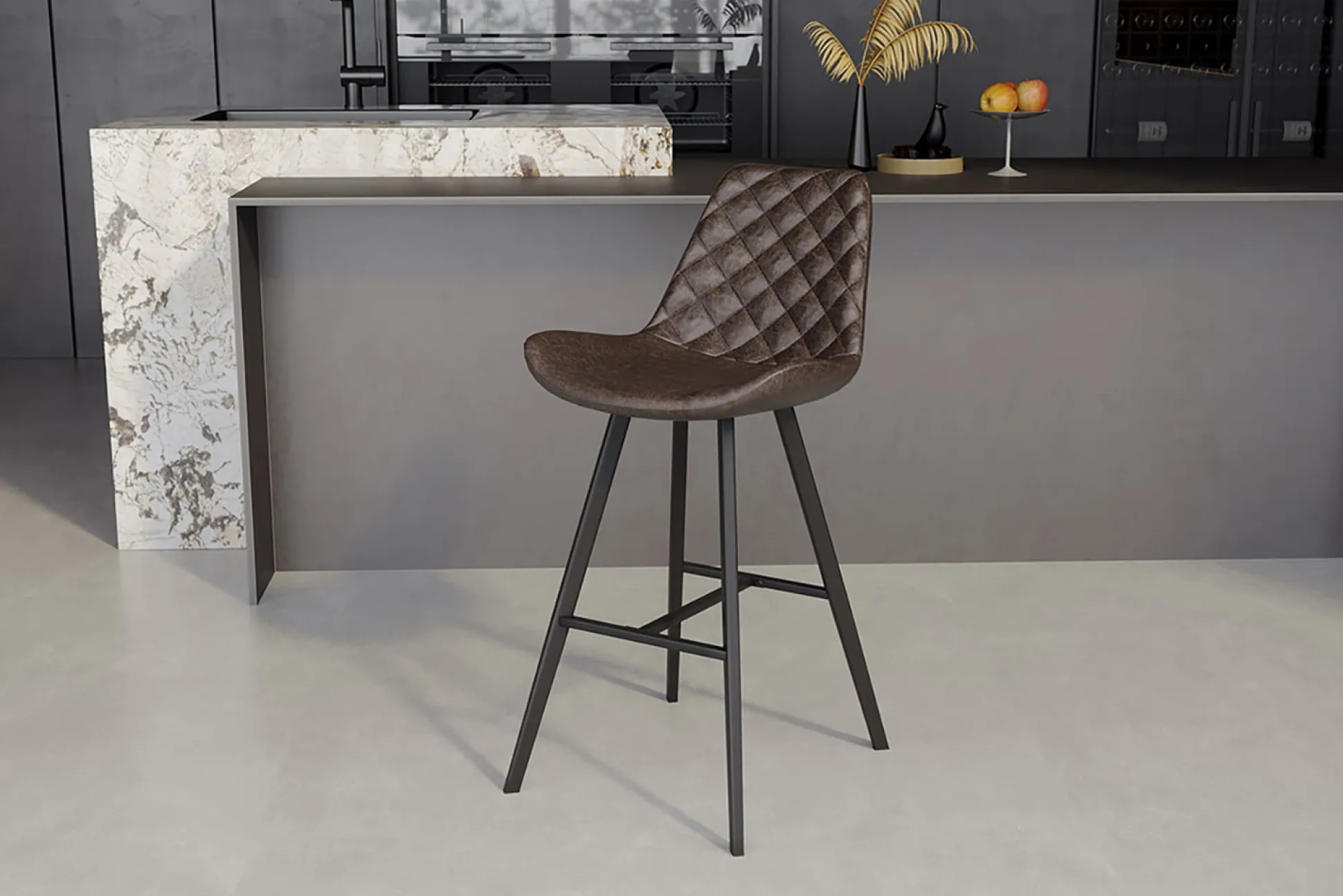 Barkruk Jonathan Donkerbruin – Set van 2