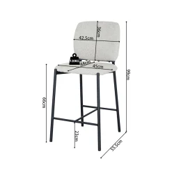 Barkruk Killian Beige – Set van 2