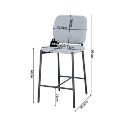 Barkruk Killian Lichtgrijs – Set van 2