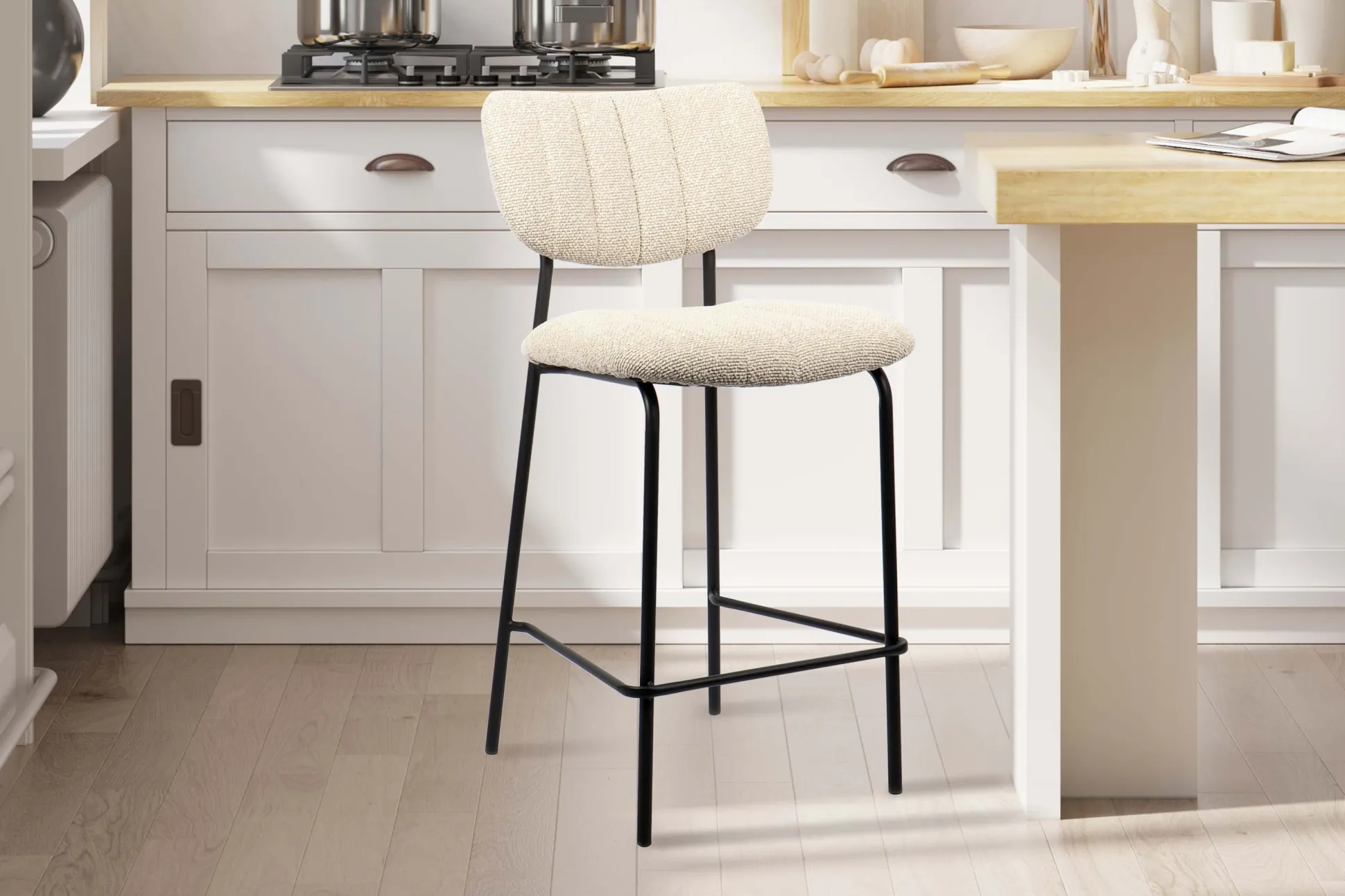 Barkruk Lidy Beige – Set van 2