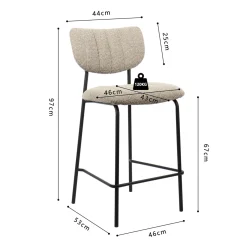 Barkruk Lidy Bruin – Set van 2