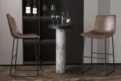 Barkruk Logan Donkerbruin Kunstleer – Set van 2