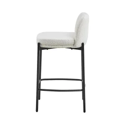 Barkruk Lylou Wit Stof – Set van 2