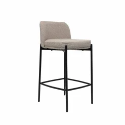 Barkruk Lylou Zand Stof – Set van 2