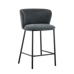 Barkruk Lynn Donkergrijs – Set van 2