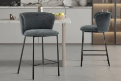 Barkruk Lynn Donkergrijs – Set van 2