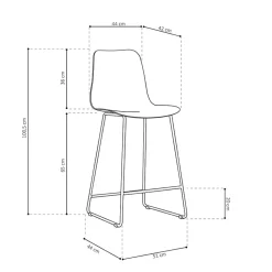 Barkruk Penny Zwart – Set van 2
