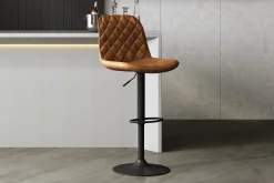 Barkruk Zoltan Cognac – Set van 2