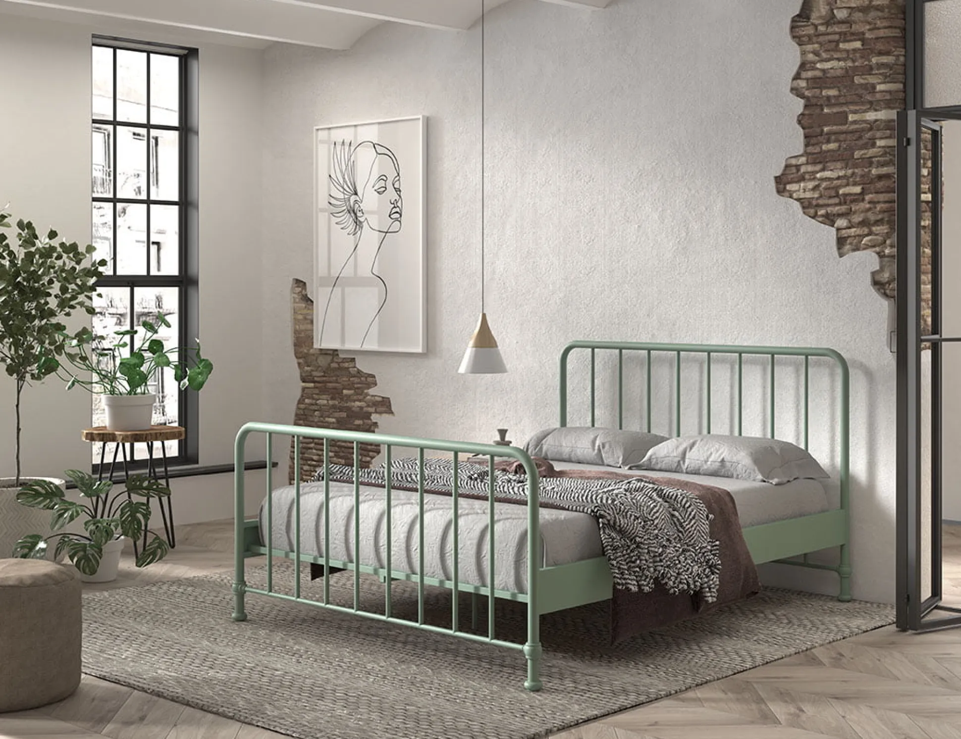 Bed Jay Groen 160×200 cm