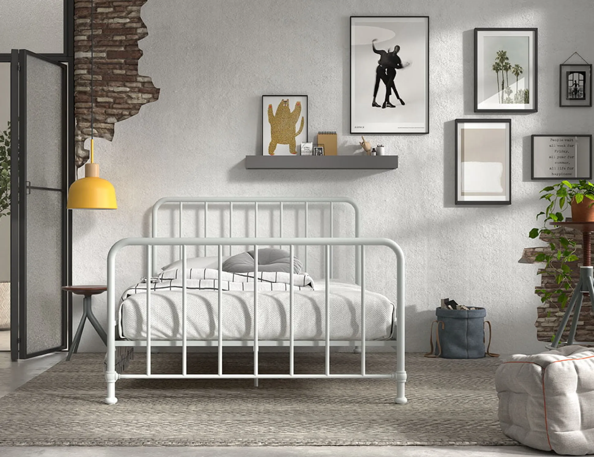 Bed Jay Wit 140×200 cm