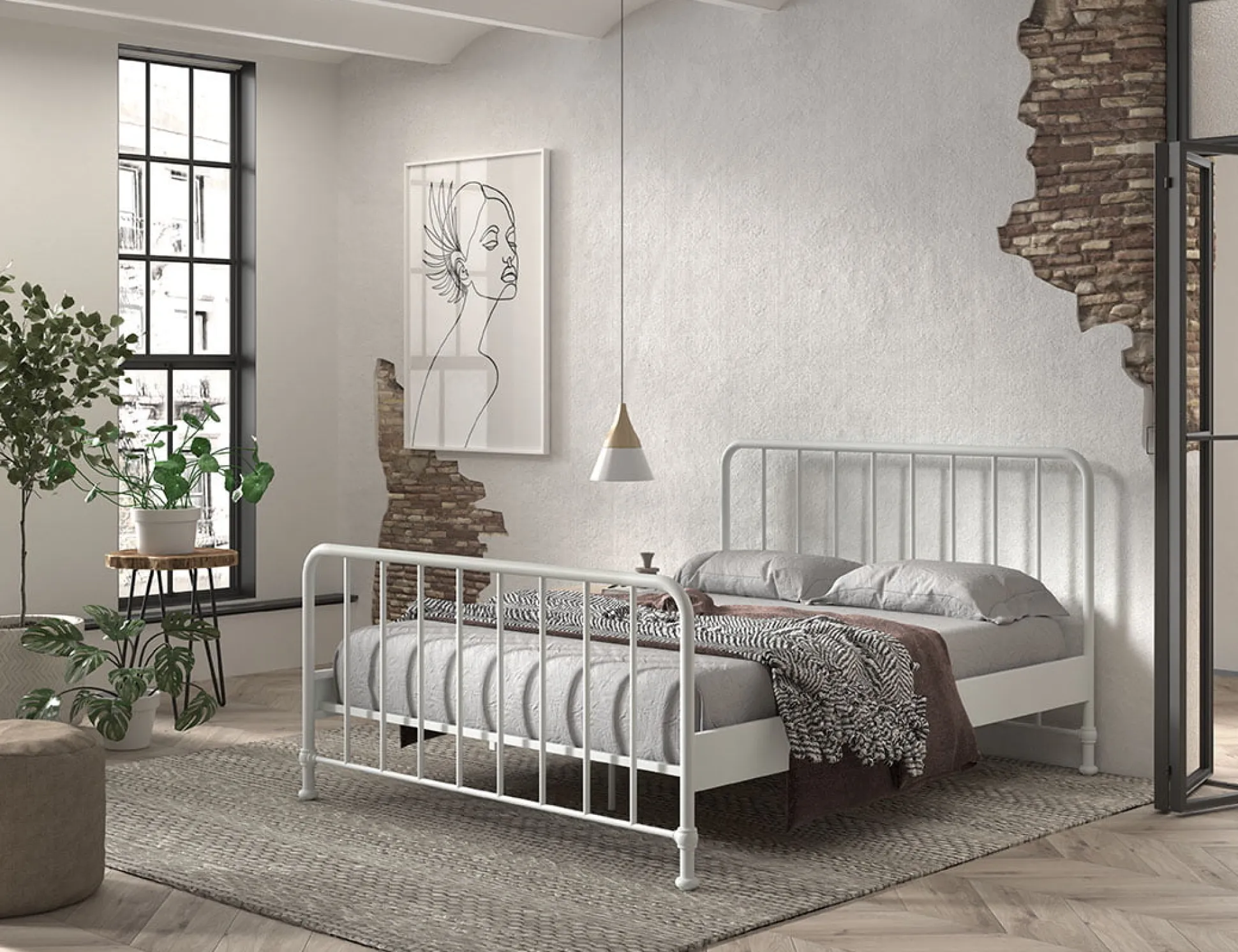 Bed Jay Wit 160×200 cm