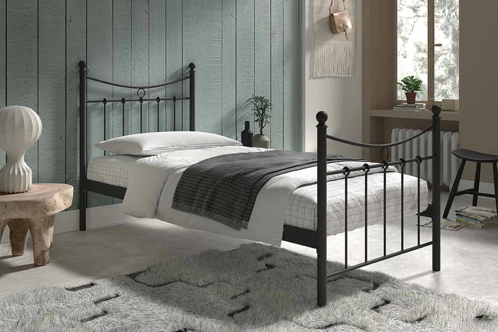 Bed Molly Zwart 90x200cm