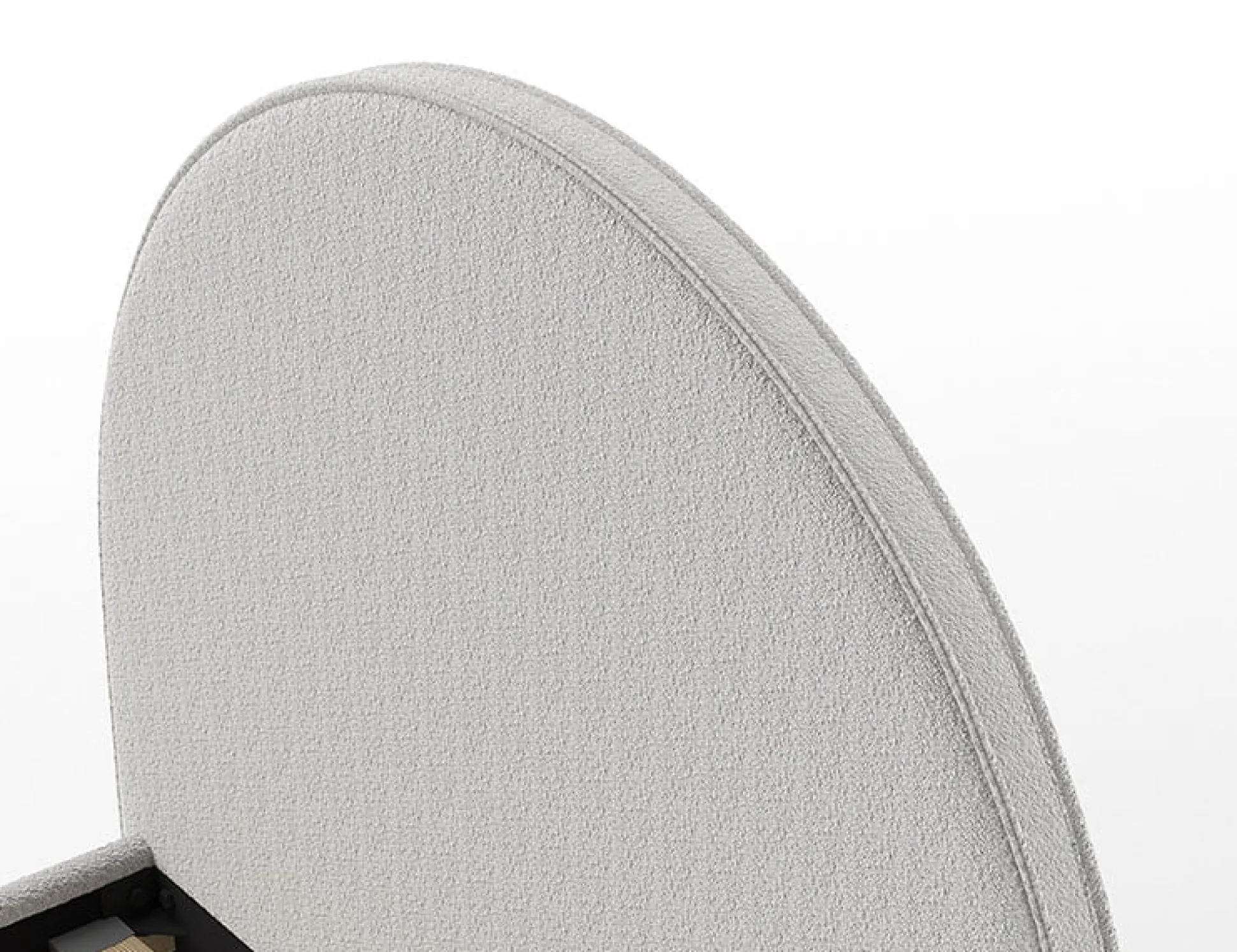 Bed Victoria Bouclé Grijs 90×200 cm