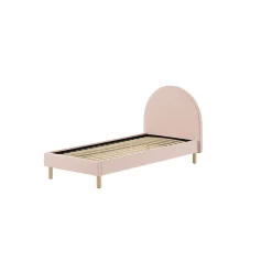 Bed Victoria Bouclé Roze 90×200 cm