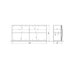 Bijzetkast Galileo Wit