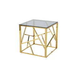 Bijzettafel Benin Goud 55×55 cm