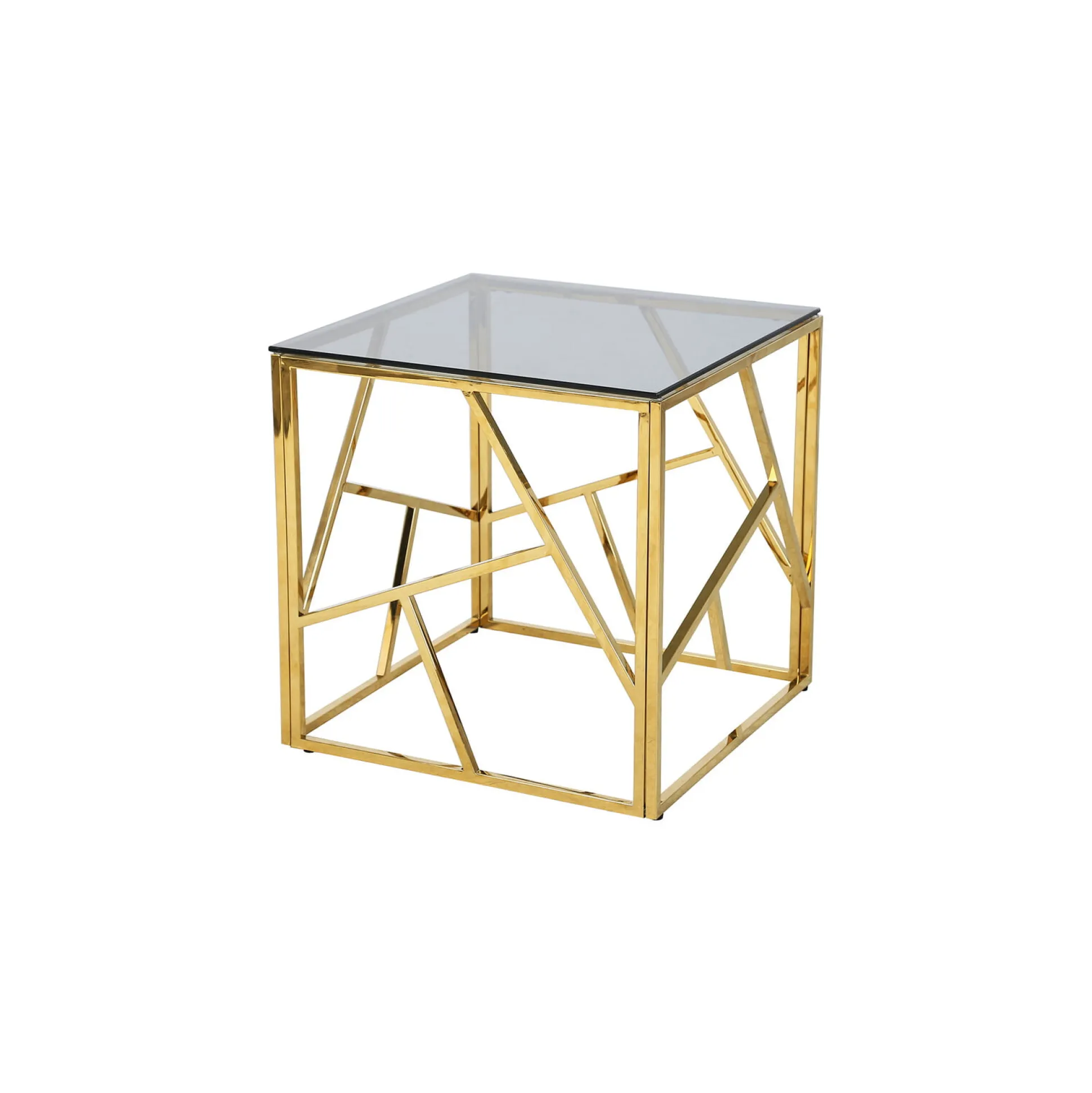 Bijzettafel Benin Goud 55×55 cm