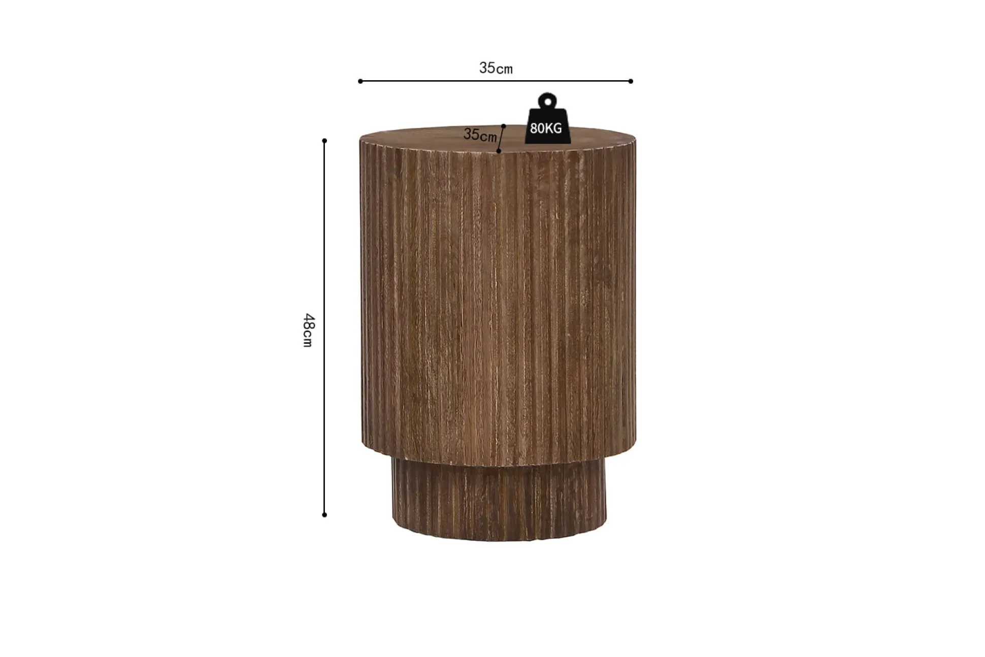 Bijzettafel Jeroom Lichtbruin