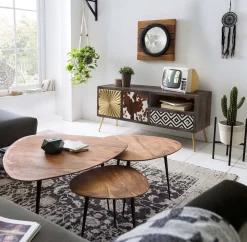 Bijzettafel Kasai Acacia 86×80 cm