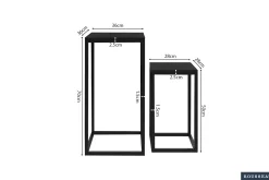 Bijzettafel set Otis Zwart